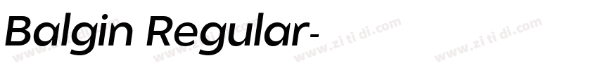 Balgin Regular字体转换